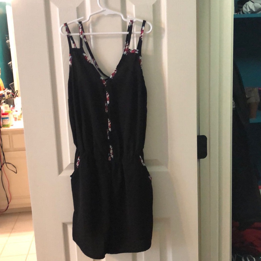 black strappy romper